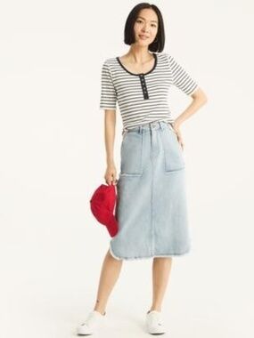 Nautica Womens Utility Outward Denim Skirt, Style # N4dn2905 - 6